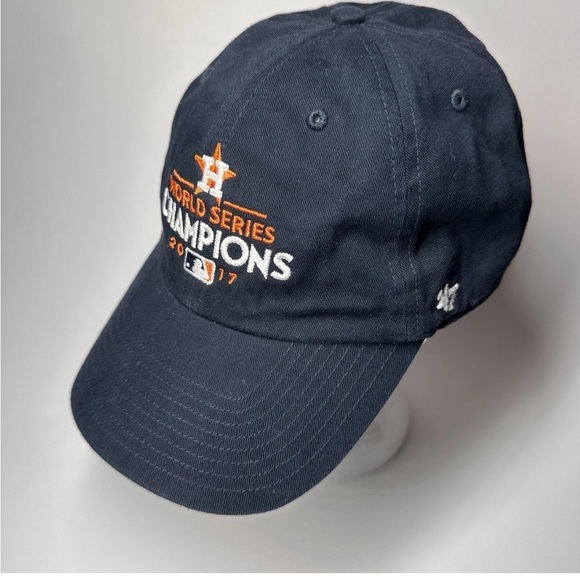 Houston Astros 2017 World Series Postseason Champions Hat Baseball Cap 47 Brand - Picture 1 of 9